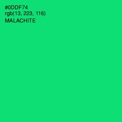 #0DDF74 - Malachite Color Image