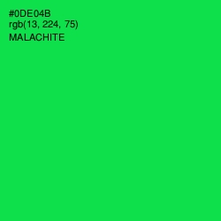 #0DE04B - Malachite Color Image