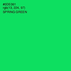 #0DE061 - Spring Green Color Image