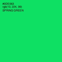 #0DE063 - Spring Green Color Image
