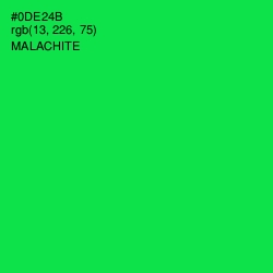 #0DE24B - Malachite Color Image
