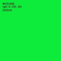 #0DEB3B - Green Color Image