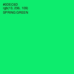 #0DEC6D - Spring Green Color Image