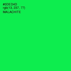 #0DED4D - Malachite Color Image