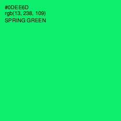 #0DEE6D - Spring Green Color Image