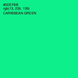 #0DEF8B - Caribbean Green Color Image