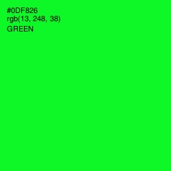 #0DF826 - Green Color Image