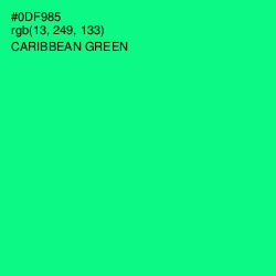 #0DF985 - Caribbean Green Color Image