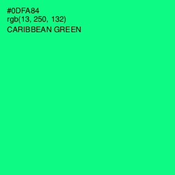 #0DFA84 - Caribbean Green Color Image
