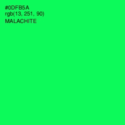 #0DFB5A - Malachite Color Image