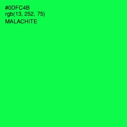 #0DFC4B - Malachite Color Image