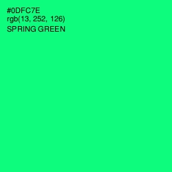#0DFC7E - Spring Green Color Image