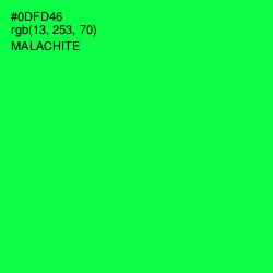 #0DFD46 - Malachite Color Image