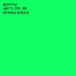 #0DFF62 - Spring Green Color Image