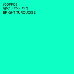 #0DFFC5 - Bright Turquoise Color Image