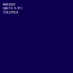 #0E0051 - Tolopea Color Image