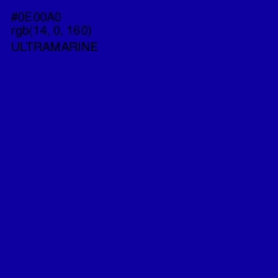 #0E00A0 - Ultramarine Color Image