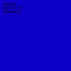 #0E00C9 - Dark Blue Color Image