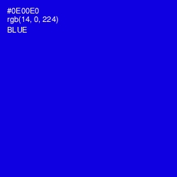 #0E00E0 - Blue Color Image