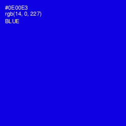 #0E00E3 - Blue Color Image