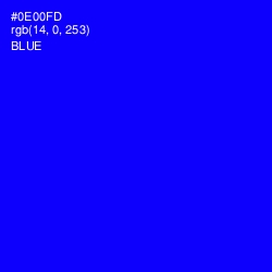 #0E00FD - Blue Color Image