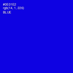 #0E01E2 - Blue Color Image