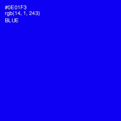 #0E01F3 - Blue Color Image