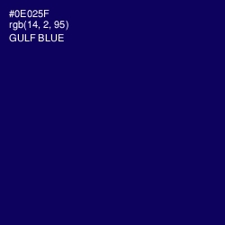 #0E025F - Gulf Blue Color Image
