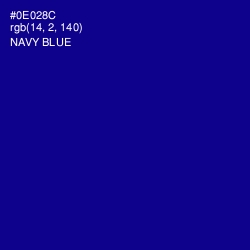 #0E028C - Navy Blue Color Image