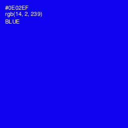 #0E02EF - Blue Color Image