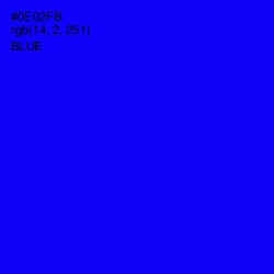 #0E02FB - Blue Color Image