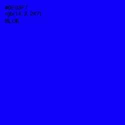 #0E03F7 - Blue Color Image