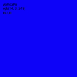 #0E03F9 - Blue Color Image