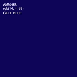 #0E0458 - Gulf Blue Color Image