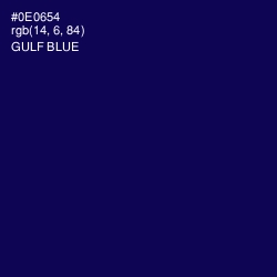 #0E0654 - Gulf Blue Color Image