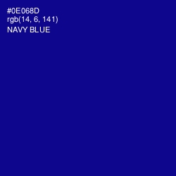 #0E068D - Navy Blue Color Image