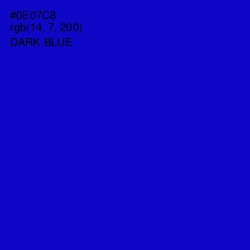 #0E07C8 - Dark Blue Color Image