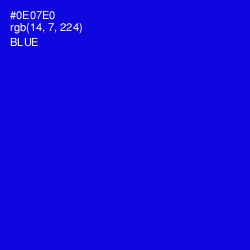 #0E07E0 - Blue Color Image
