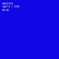 #0E07E4 - Blue Color Image