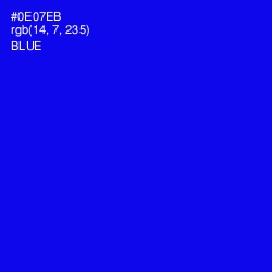 #0E07EB - Blue Color Image