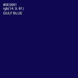 #0E0951 - Gulf Blue Color Image