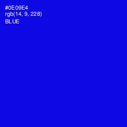 #0E09E4 - Blue Color Image