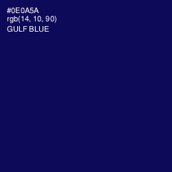 #0E0A5A - Gulf Blue Color Image