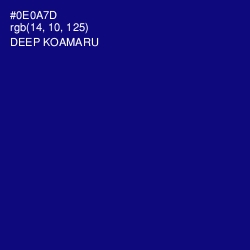 #0E0A7D - Deep Koamaru Color Image