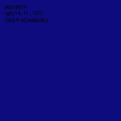 #0E0B7F - Deep Koamaru Color Image