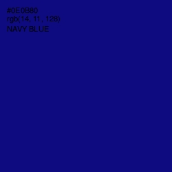 #0E0B80 - Navy Blue Color Image