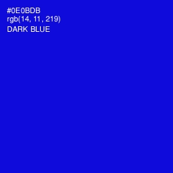 #0E0BDB - Dark Blue Color Image