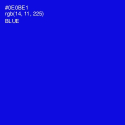 #0E0BE1 - Blue Color Image