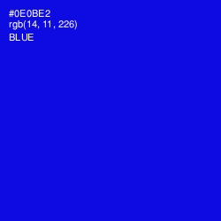 #0E0BE2 - Blue Color Image