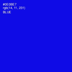#0E0BE7 - Blue Color Image